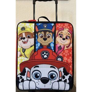 Paw Patrol Kids RED Carry-On Luggage With Wheels 17" Softside extra Light
